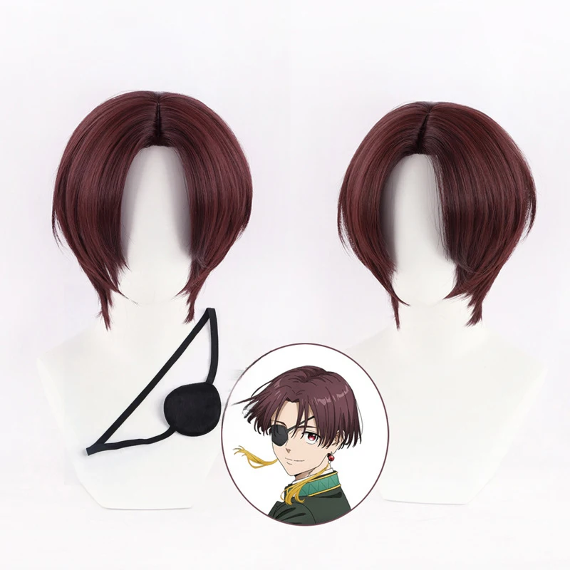 Anime Cosplay With Red Hair - アニメ風ブレーカーコスプレウィッグ、hayato suo、eyatch、赤毛、毛皮、高校グレード、隙間-キャプテンウィッグ