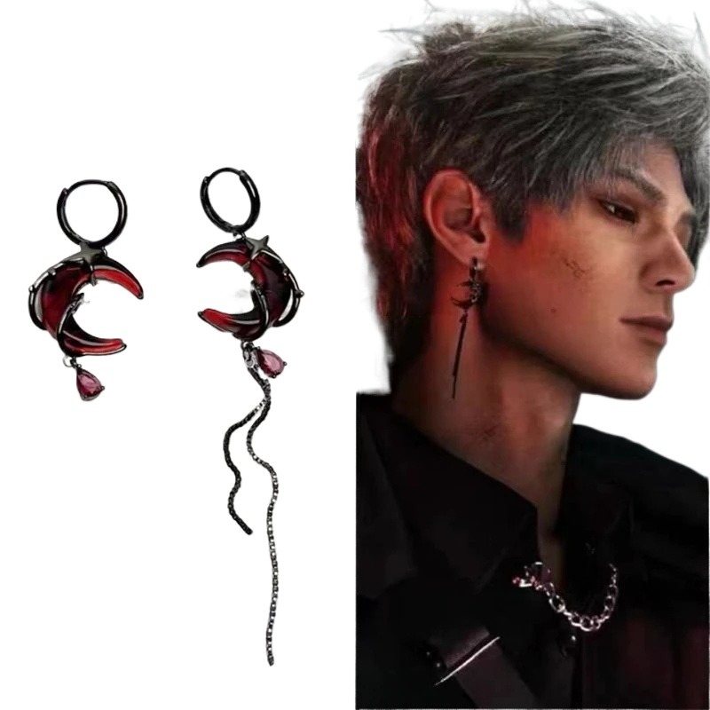 Anime Cosplay For Couples - Love and Deepspace スタイラス イヤリング、ハンサムなアニメ周辺機器、二次元の男性と女性のカップル、コスプレ ジュエリー