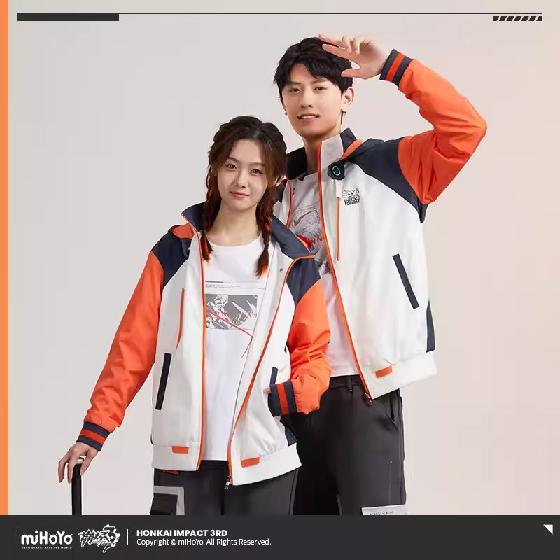 Anime Cosplay For Couples - miHoYo ゲームキアナコート Honkai Impact 3 キアナカスラナシリーズ織物アウターフーディトップカップル旅行服コスプレクリスマスギフト