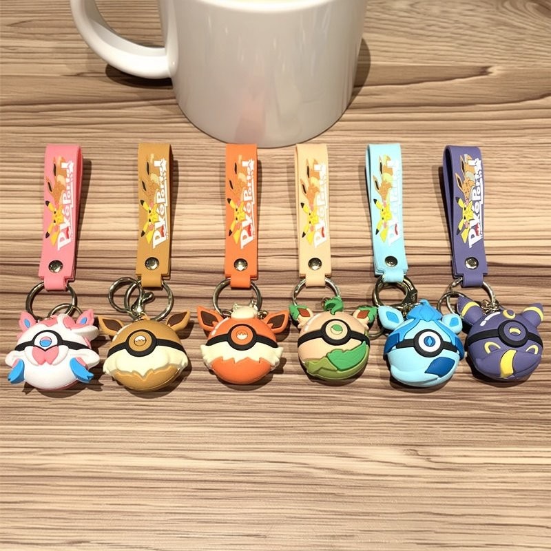 Anime Cosplay Pokemon - ポケモンアニメイーブイファミリーキーホルダーかわいいアンブレオンショルダーバッグ通学ペンダントかわいいシルベオン車のキーホルダーアクセサリーギフト
