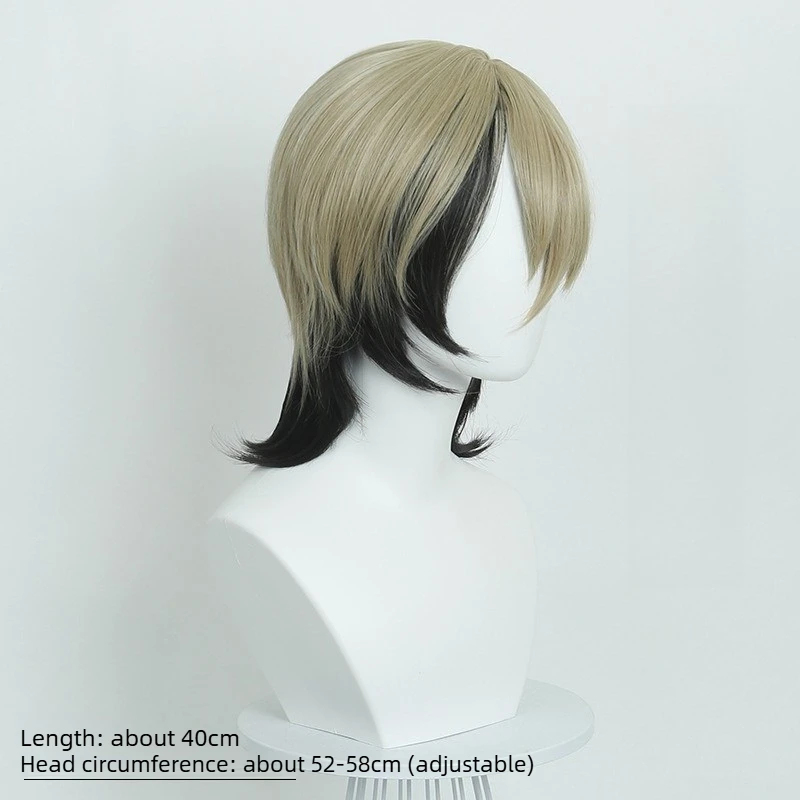 Anime Cosplay Event 2025 - ob アビサル・ウォー・ゴースト・ザンカ コスプレウィッグ 2025 - リネンツートーンショートウルフカット