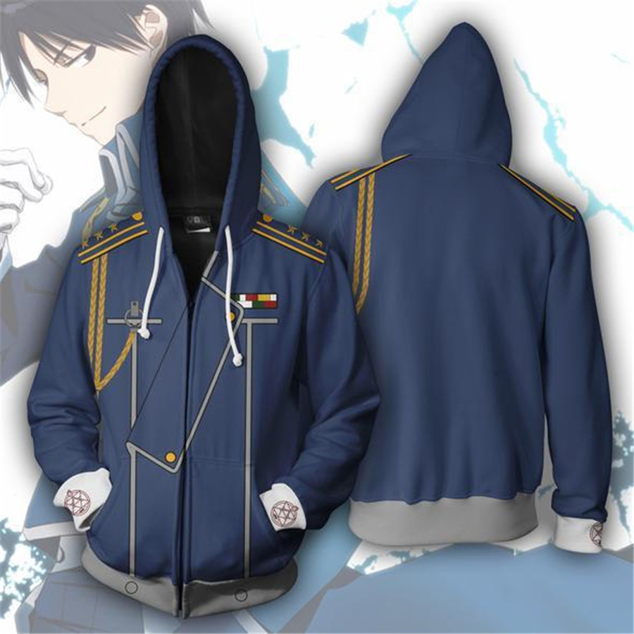 Fullmetal Alchemist Coat - アニメコスプレスウェットシャツトラックスーツトップス服ドロップシップ鋼の錬金術師エドワード・エルリックの秋ジッパージャケットパーカーコート