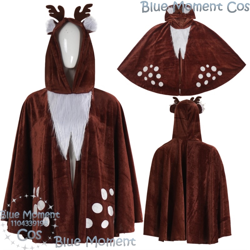 Anime Cosplay Event 2025 - ブラウンエルクケープ 2025 クリスマス新年ブラウン服冬スーツ女性男性コスプレハロウィントナカイマントギフトフェスティバルイベント
