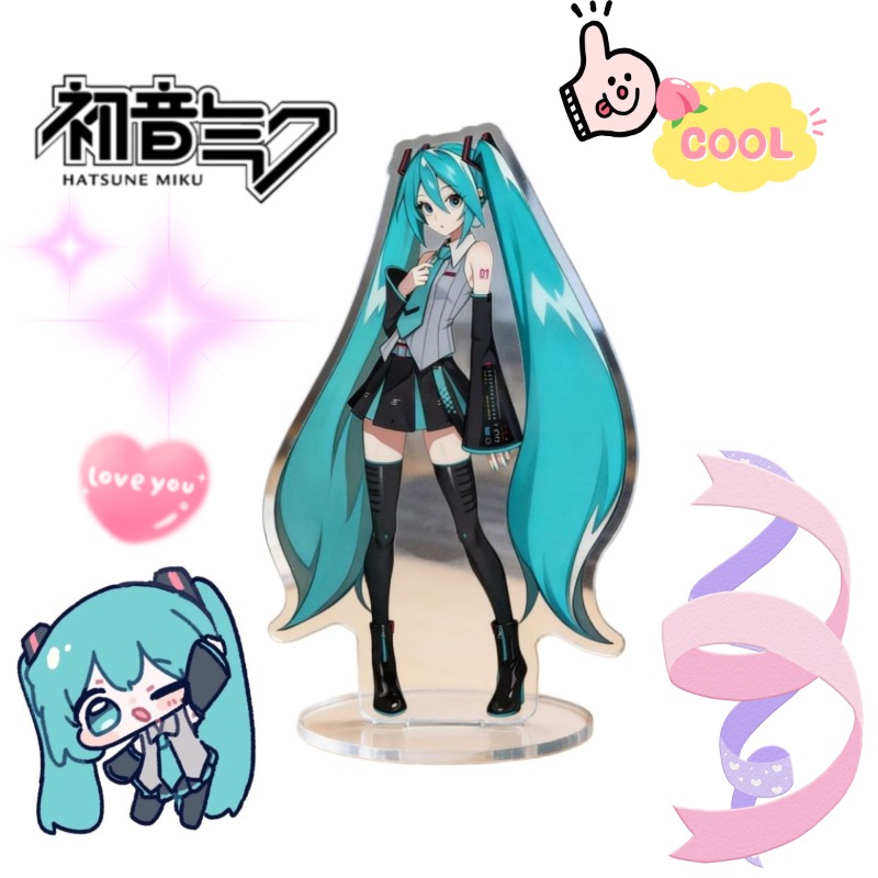 初音ミク 10 センチメートルアクリルスタンドかわいいアニメ - Anime Cosplay Characters のレビューと価格