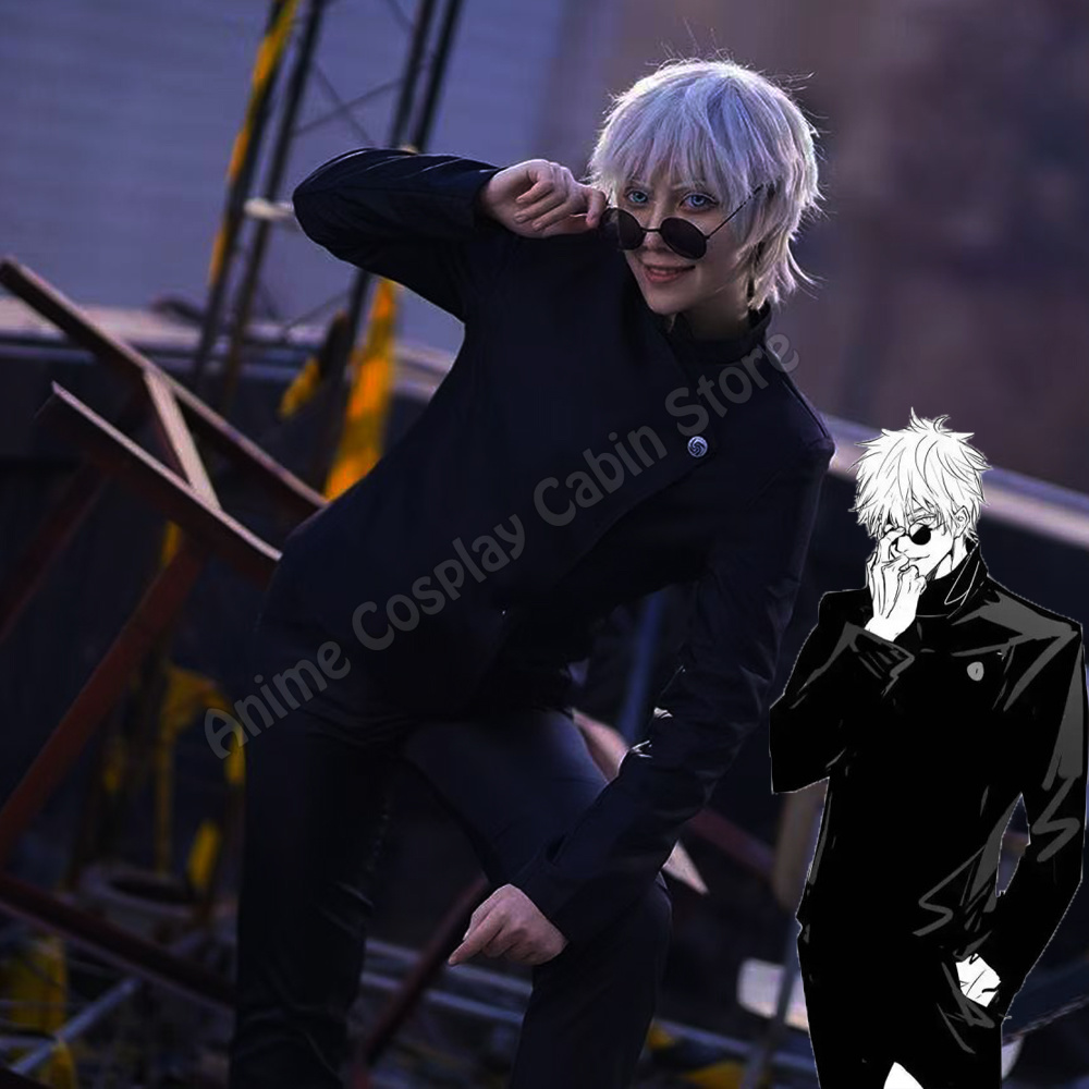 ハロウィンアニメ呪術廻戦シーズン 2 五条悟コスプレ衣装ウィ - Anime Cosplay Gojo のレビューと価格