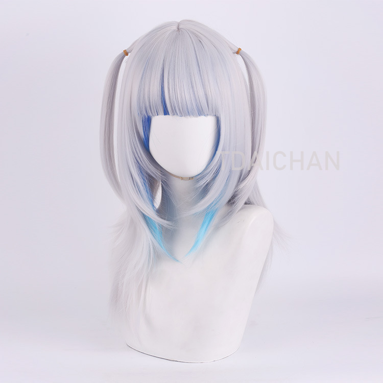 2025 Gawr Gura コスプレウィッグ ホワイトブル - Anime Cosplay Event 2025 のレビューと価格