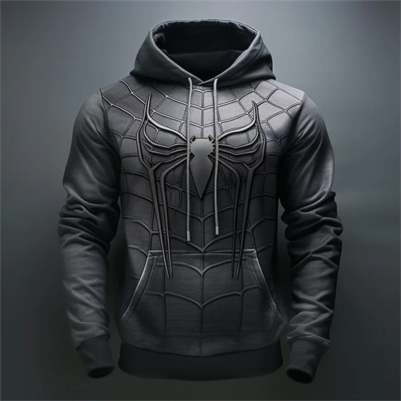 男性用長袖パーカー,3Dスパイダーパターン,ヒップホップスウ - Fullmetal Alchemist Coat のレビューと価格