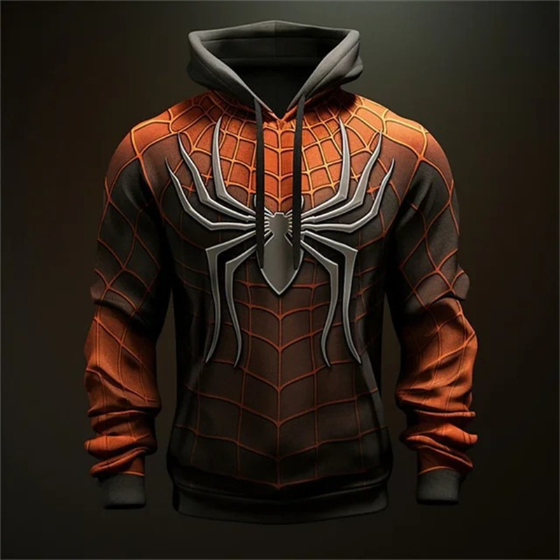 男性用長袖パーカー,3Dスパイダーパターン,ヒップホップスウ - Fullmetal Alchemist Coat のレビューと価格