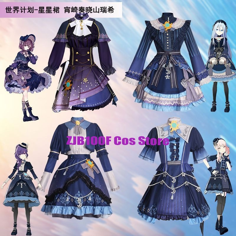 2025 PJSK スターカラフルなドレス秋山瑞希東雲恵那朝 - Anime Cosplay Mujer のレビューと価格