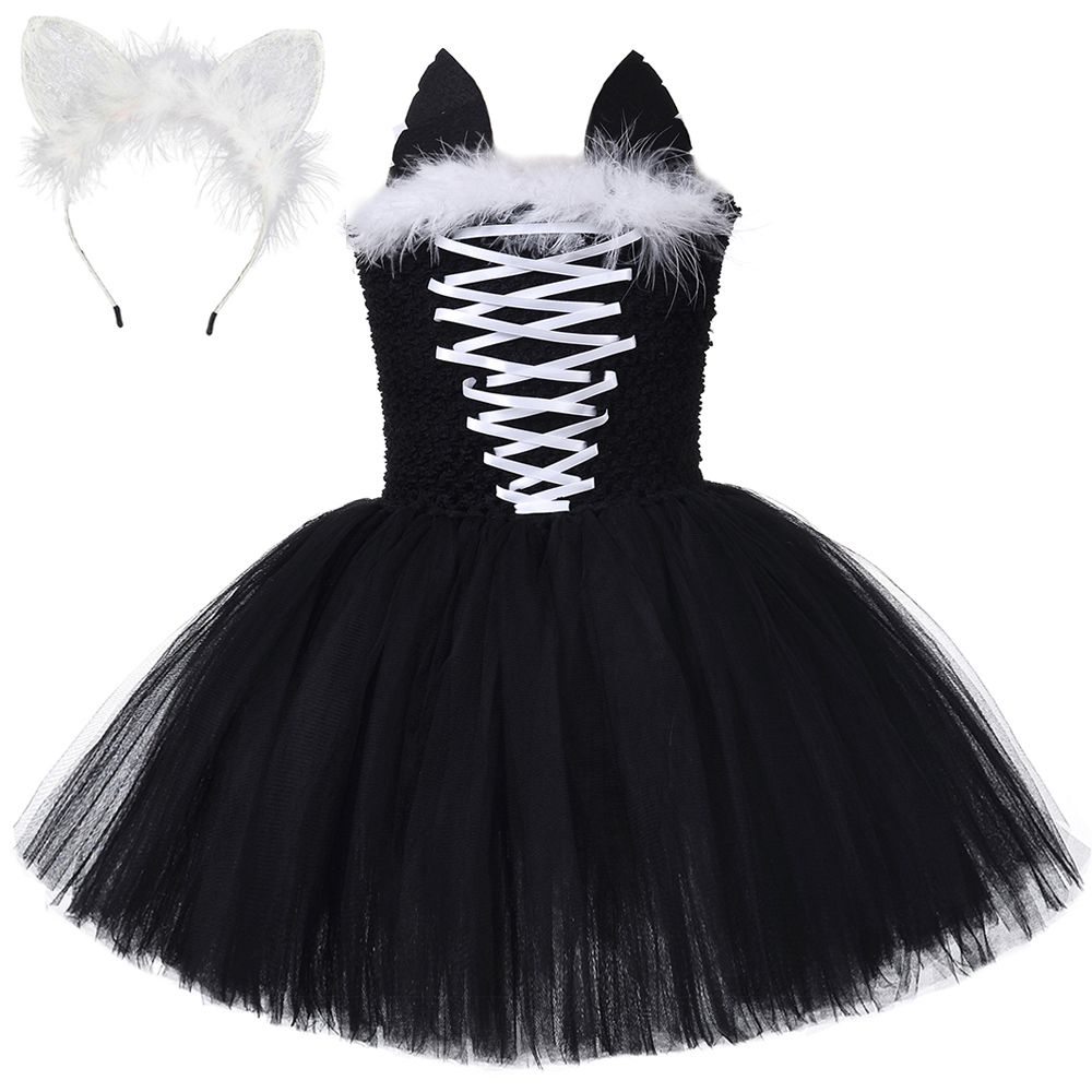黒猫のチュチュドレス女の子用カーニバルハロウィンコスチューム - Anime Cosplay Simple のレビューと価格