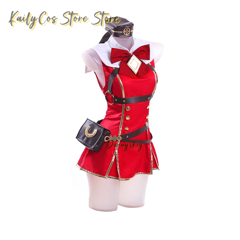 ゴールドシップコスプレ衣装ウィッグ帽子耳尾赤い衣装アカデミー - Anime Cosplay With Red Hair のレビューと価格