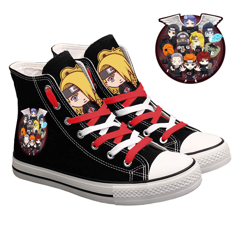 うずまきナルト ハイトップ キャンバス シューズ 男性と女性 - Anime Cosplay Ideas For Couples のレビューと価格