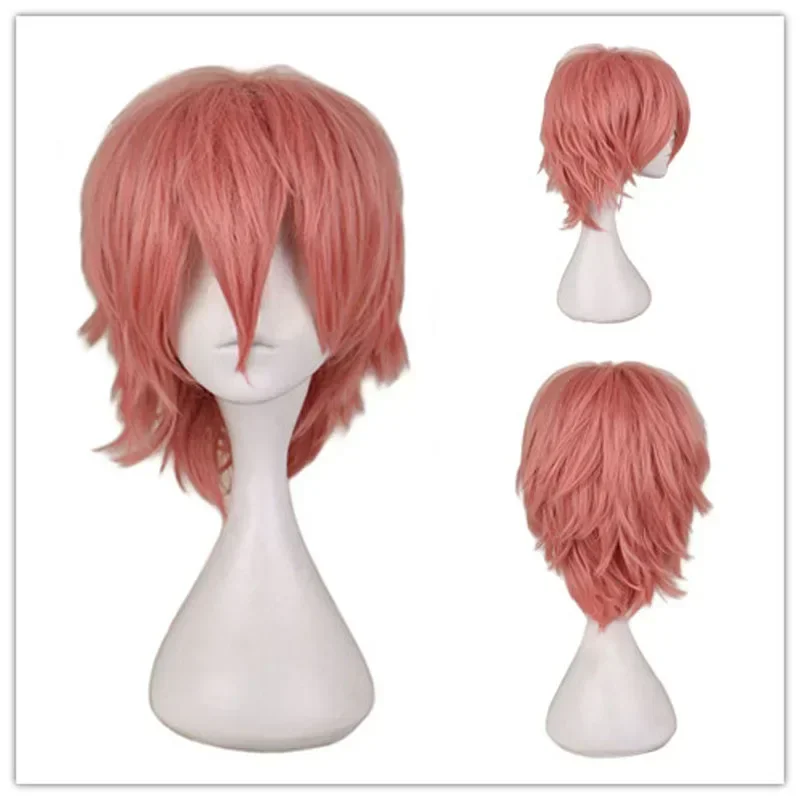 QQXCAIW 男性ウィッグ黒、白、紫、ブロンド、赤ショート - Anime Cosplay With Red Hair のレビューと価格