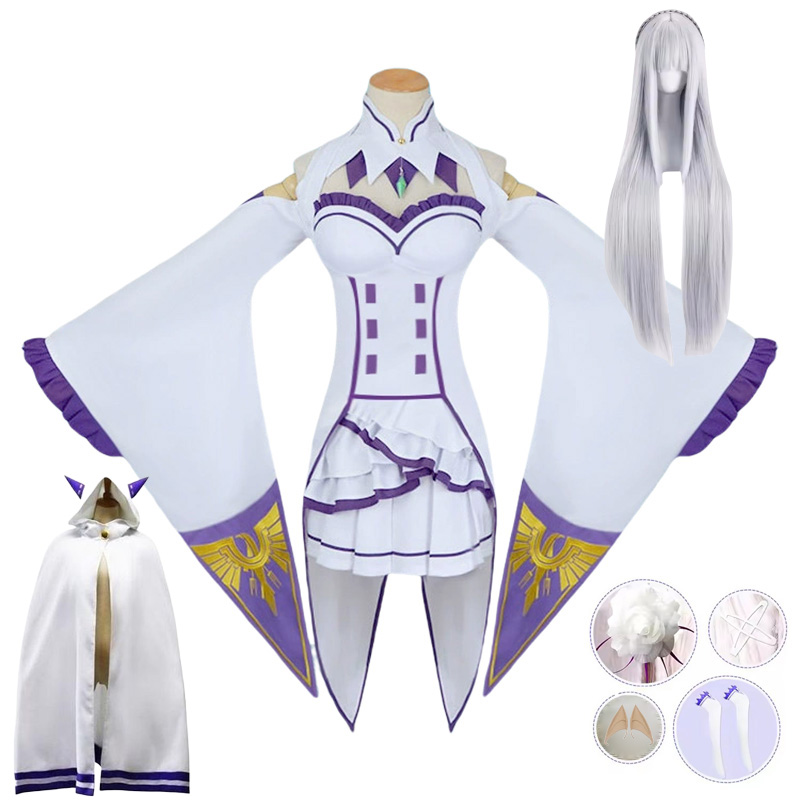 Emilia Cosplay Re Life in a di - Anime Cosplay Live のレビューと価格
