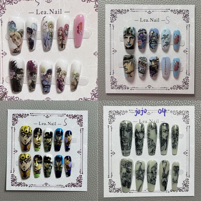 ジョジョネイルアート学生アニメ漫画フィギュアマニキュア装飾ア - Cosplay Anime Jojo のレビューと価格
