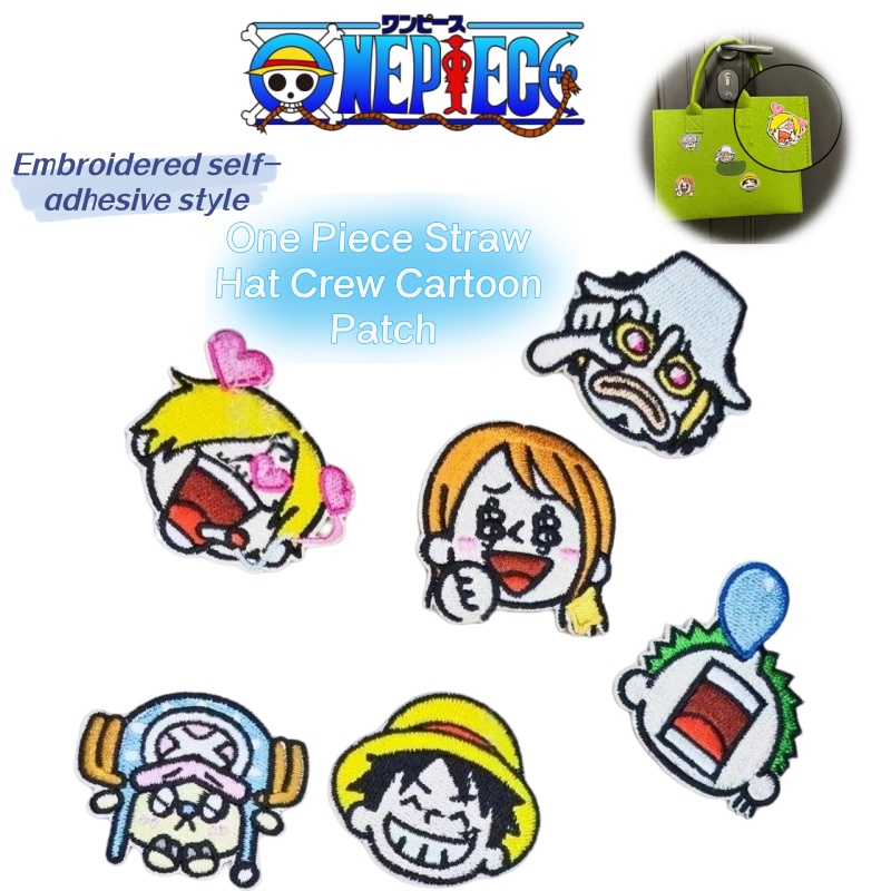 ワンピース麦わら帽子の一味アニメ漫画生地パッチ、かわいい刺繍 - Anime Cosplay For Couples のレビューと価格