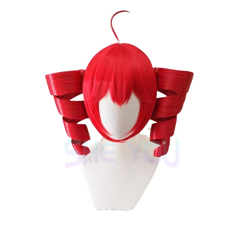 アニメカサネテトウィッグコスプレ女性かわいい赤ポニーテールか - Anime Cosplay With Red Hair のレビューと価格