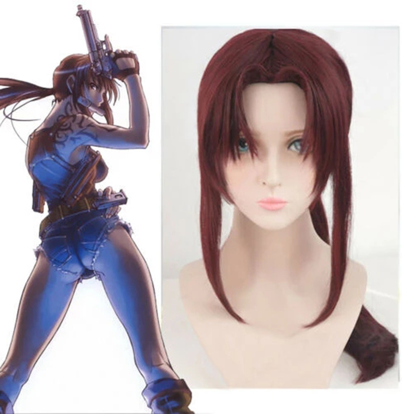 黒のラグーンのかつら,ウィッグスタイルのカット,牛のカット, - Anime Cosplay With Red Hair のレビューと価格