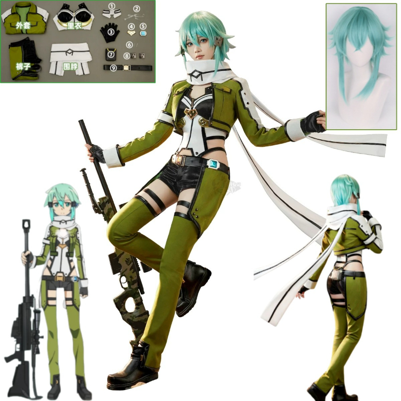 SAO ソードアートオンライン GGO シノンコスプレ衣装黒 - Anime Cosplay Sword のレビューと価格