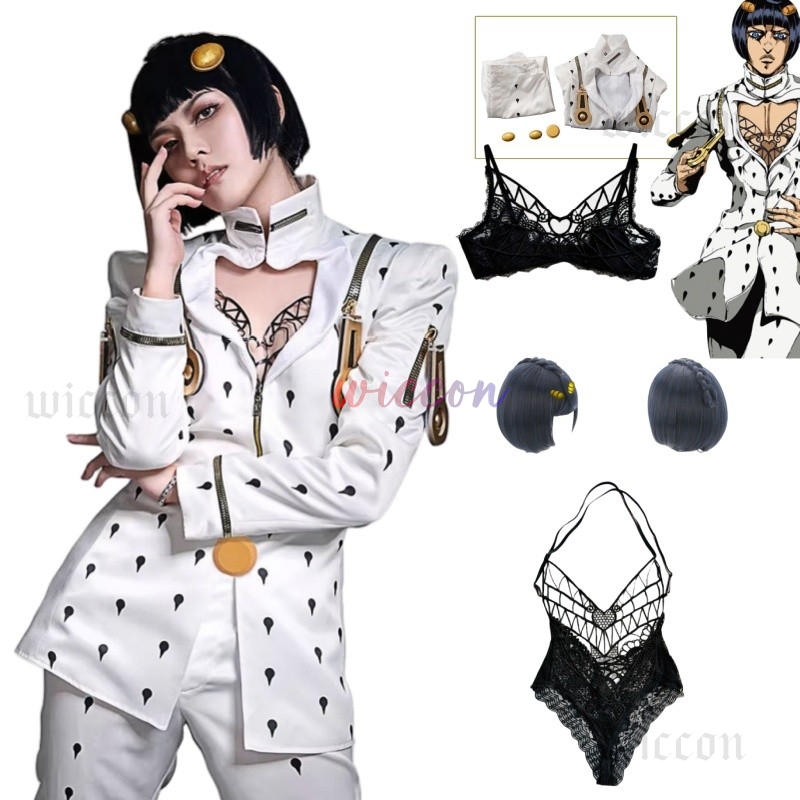 ジョジョの奇妙なブルーノ・ブチャラティコスプレ男性の黄金の風 - Cosplay Anime Jojo のレビューと価格