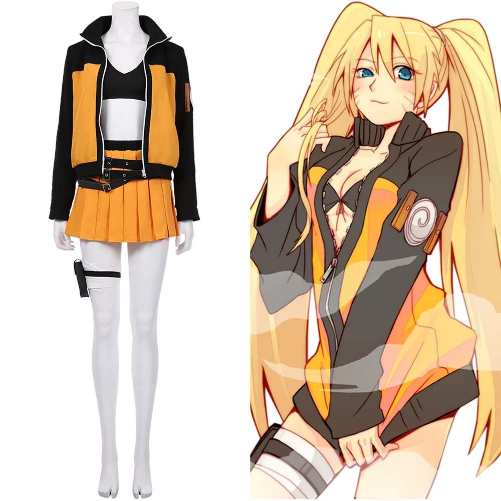 アニメうずまきコスプレ衣装女性用セット制服セクシーセットハロ - Anime Cosplay Simple のレビューと価格