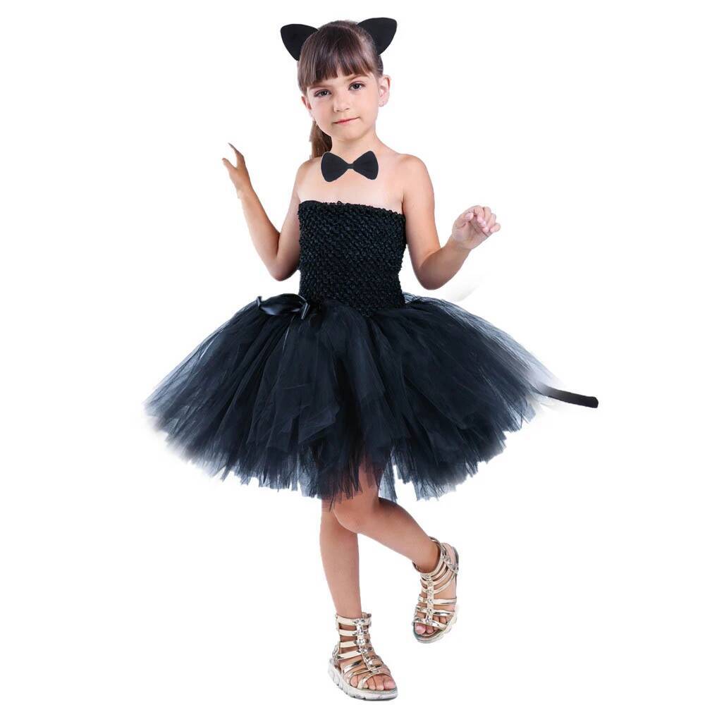 かわいい黒猫チュチュドレス女の赤ちゃんの誕生日ドレス幼児子供 - Anime Cosplay Simple のレビューと価格