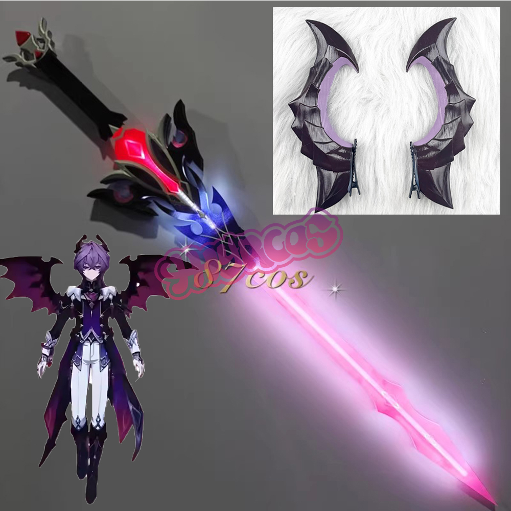 115 センチメートルデュリン剣原神インパクト発光小道具コス - Anime Cosplay Sword のレビューと価格