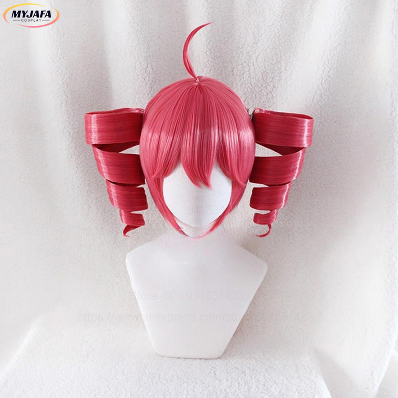アニメカサネテトコスプレウィッグかわいい赤いクリップヘリカル - Anime Cosplay With Red Hair のレビューと価格