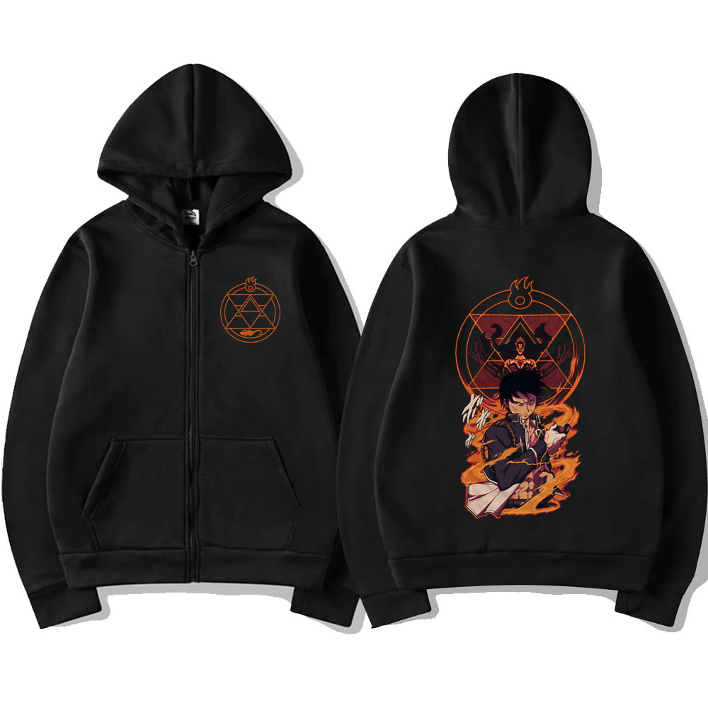 アニメ鋼の錬金術師ロイ・マスタンググラフィックジッパーパーカ - Fullmetal Alchemist Coat のレビューと価格