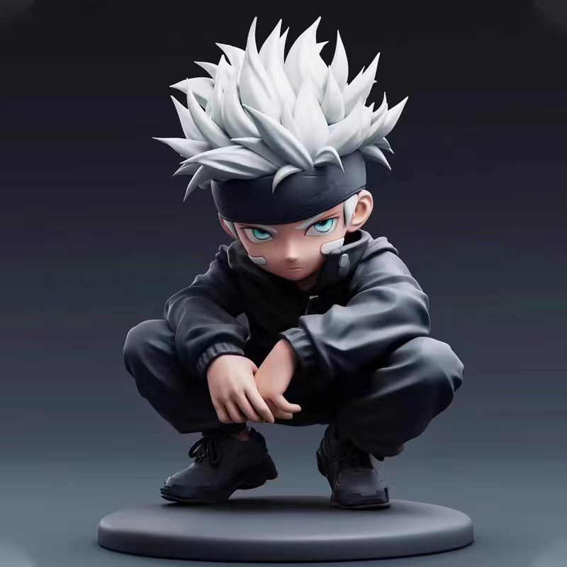 呪術廻戦フィギュア - しゃがむ形の五条悟コレクタブル玩具、 - Anime Cosplay Gojo のレビューと価格