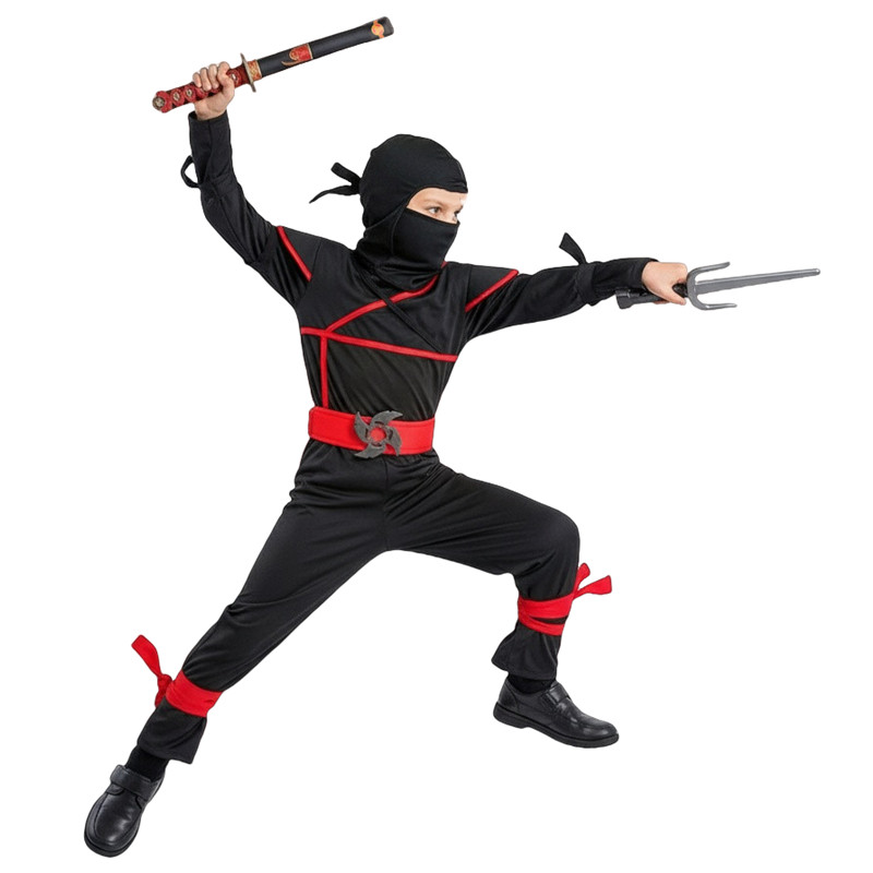 子供用侍コスチューム 忍者コスプレ ハロウィンパーティー コ - Anime Cosplay Sword のレビューと価格