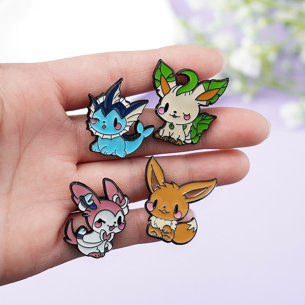 9 個ポケモンイーブイブローチかわいいアニメエナメルピンフレ - Anime Cosplay Pokemon のレビューと価格